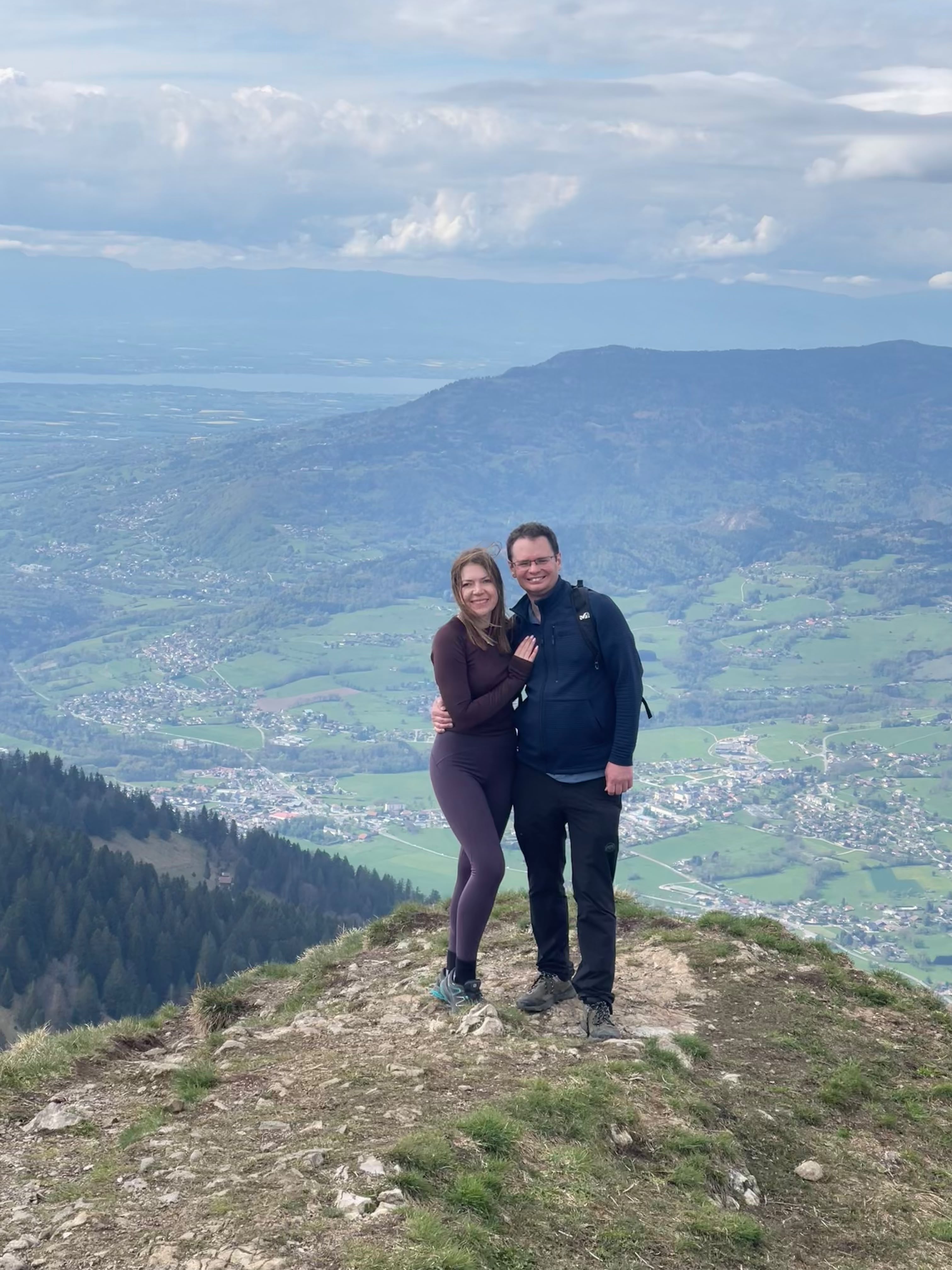 Elena and Chris at the top of Le Mole