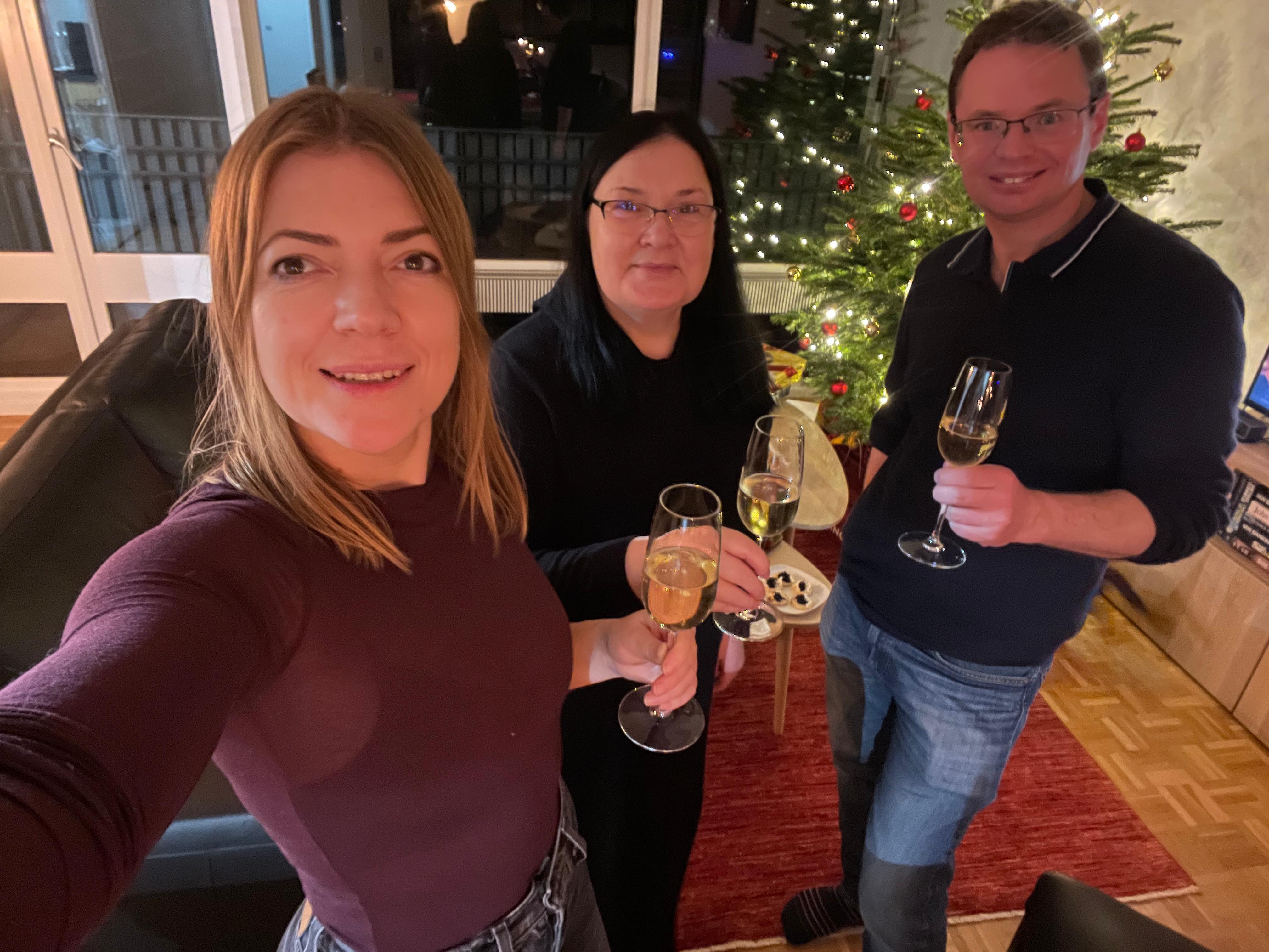 Elena and Chris with Elena's mum